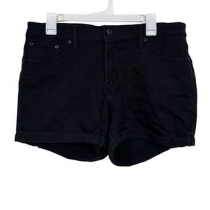 Levi's Black Mid Rise Jean Shorts